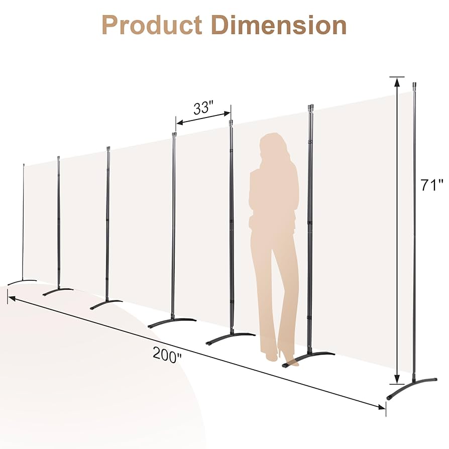 HIDODO 6-way Type Divider パーテーション Amazon｜HIDODO パーテーション 6連タイプ間仕切り 高さ178cm 幅